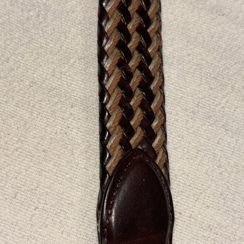 Vintage Brightons Brown Braided Genuine Leather Belt Women's Size M/L‎